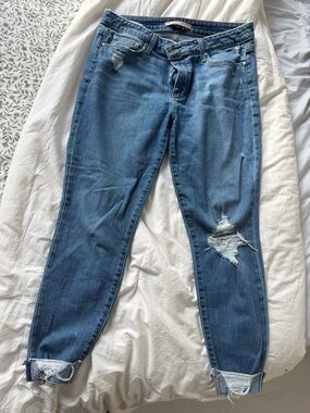 Joe's Jeans Light Blue Denim with Tan Stitching